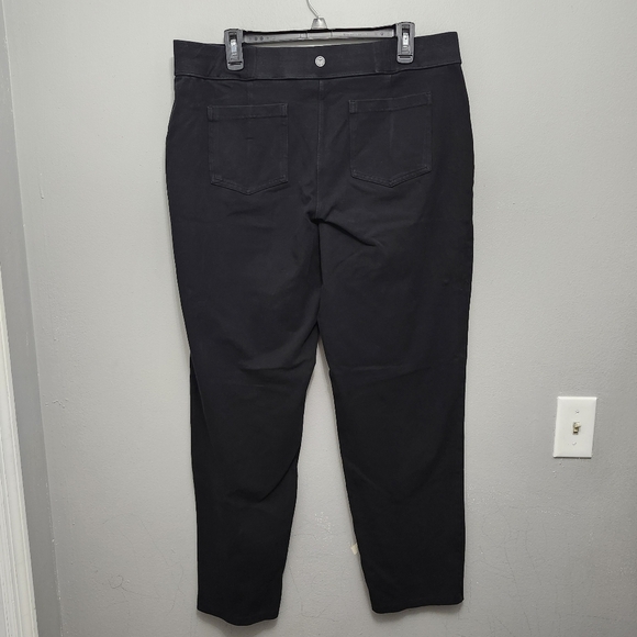 T by talbots women's Pull-On elastic waist pants size XL black - Picture 3 of 7
